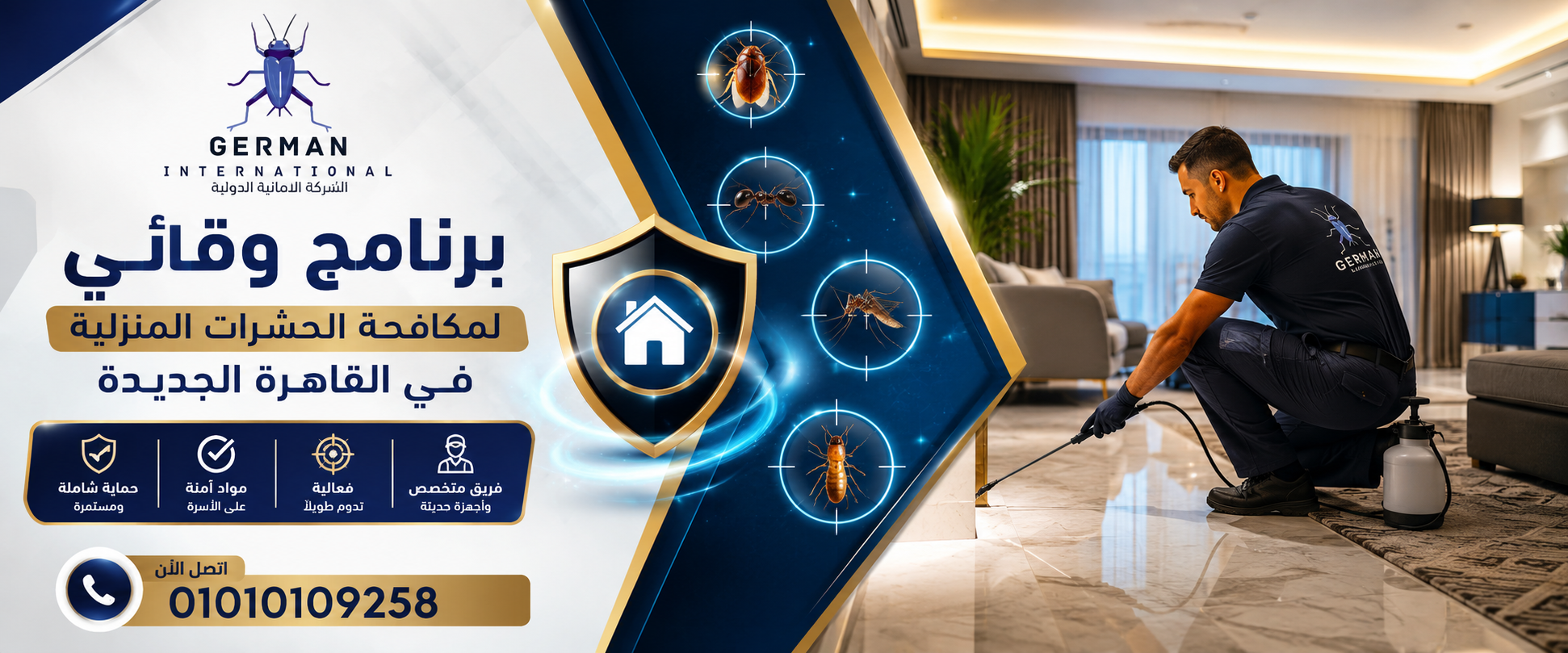 برنامج وقائي لمكافحة الحشرات المنزلية في القاهرة الجديدة