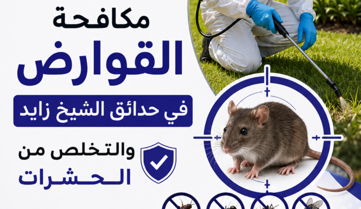 مكافحة القوارض في حدائق الشيخ زايد والتخلص من الحشرات
