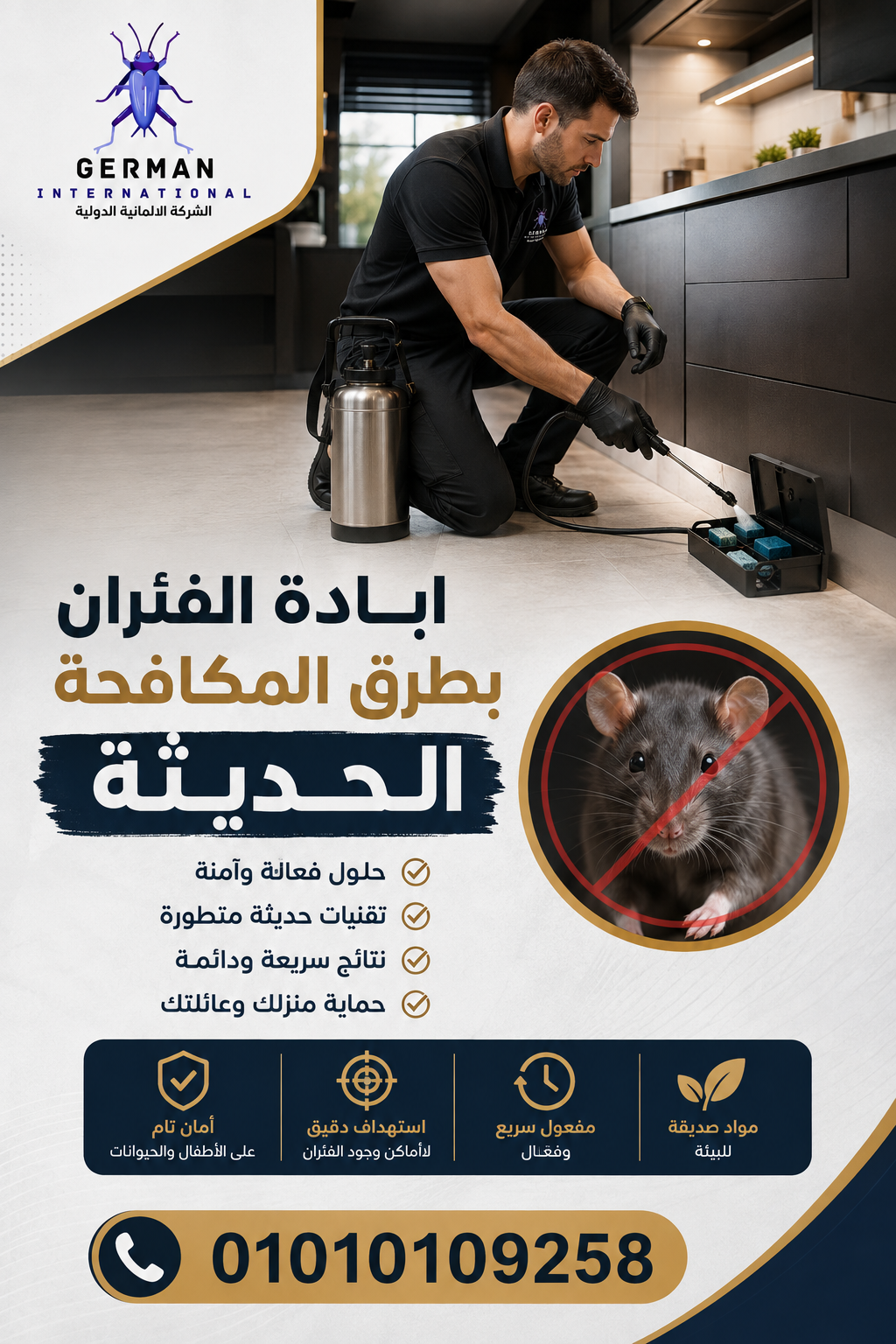 ابادة الفئران بطرق المكافحة الحديثة
