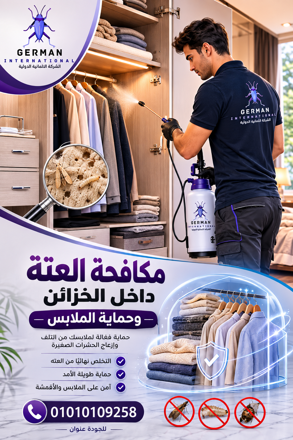 كيفية التخلص من العته داخل الخزائن وحماية الملابس