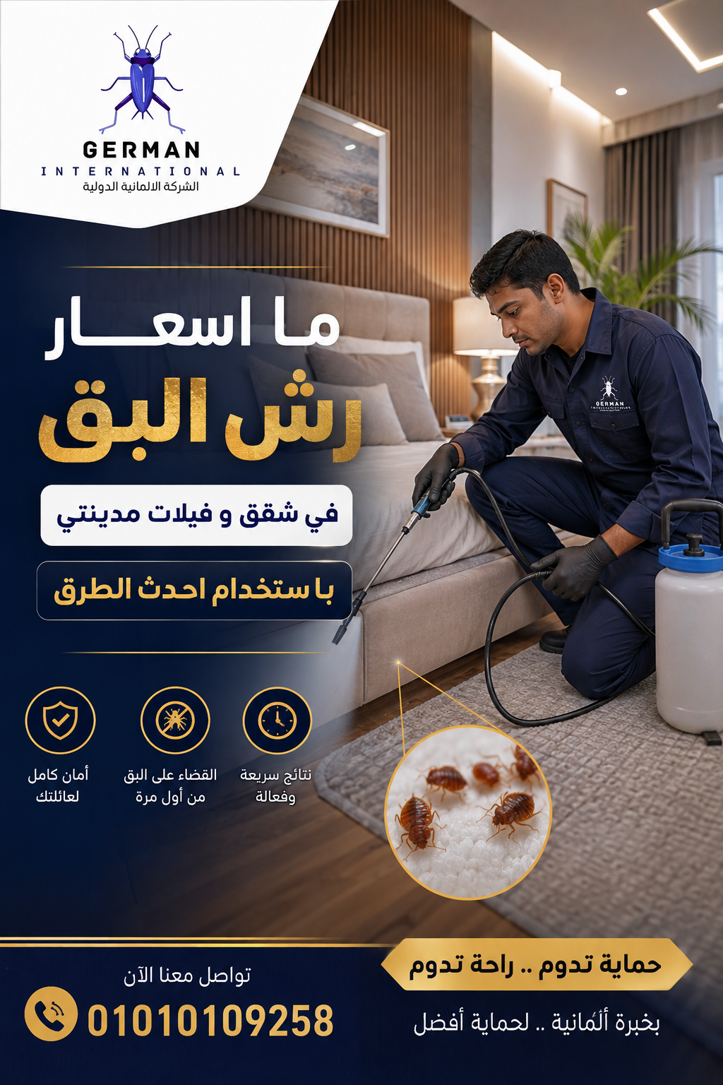 ما اسعار رش البق في شقق و فيلات مدينتي باستخدام احدث الطرق
