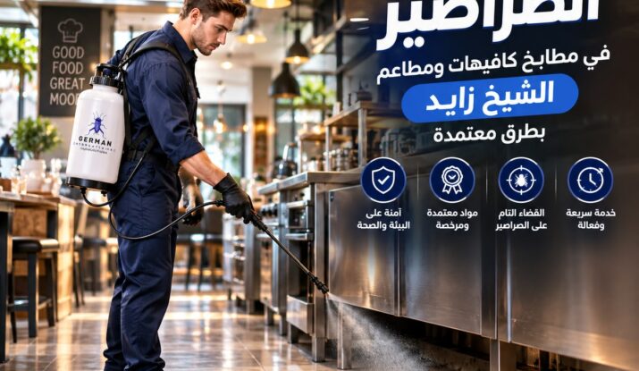 القضاء على الصراصير في مطابخ كافيهات ومطاعم الشيخ زايد بطرق معتمدة