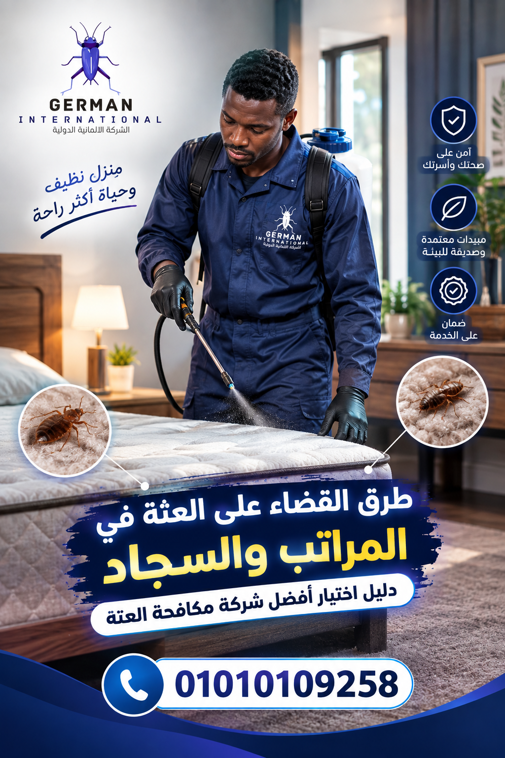 طرق القضاء على العثة في المراتب والسجاد دليل اختيار أفضل شركة مكافحة العته