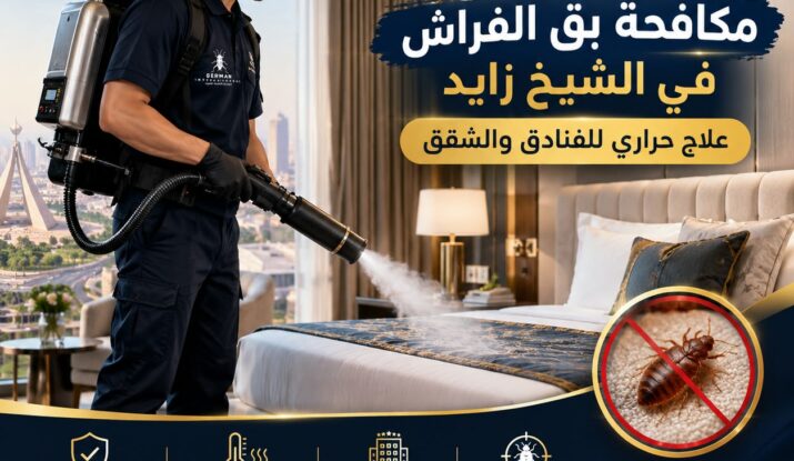 مكافحة بق الفراش في الشيخ زايد علاج حراري للفنادق والشقق