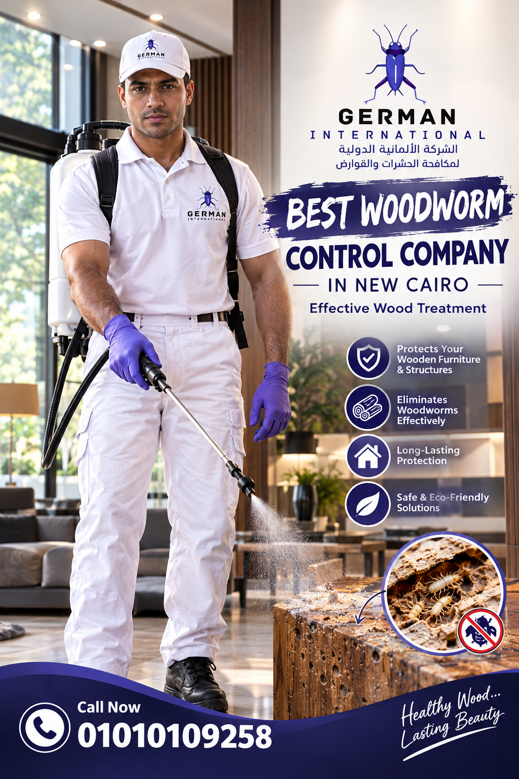 Best Woodworm Control Company in New Cairo Effective Wood Treatment